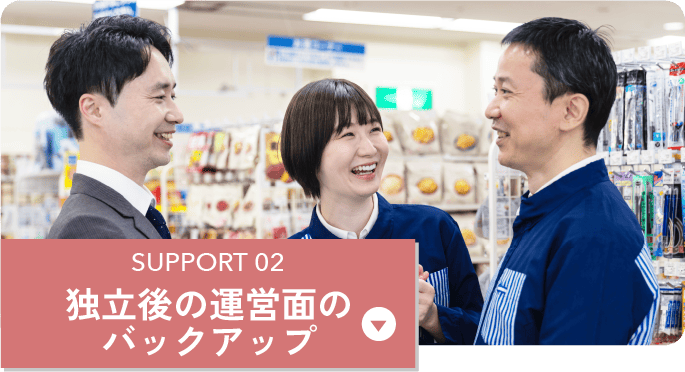 独立後の運営面のバックアップ